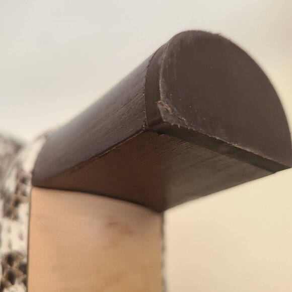 Jimmy Choo Ivory/Brown Snakeskin Open Toe Sandals Pumps Lace Up EU 40.5 - Picture 14 of 16